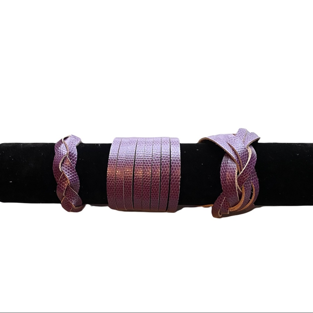 Textured Leather Cuffs | Multiple Selections